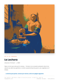 Lámina: La Lechera — Johannes Vermeer (7-10 años)
