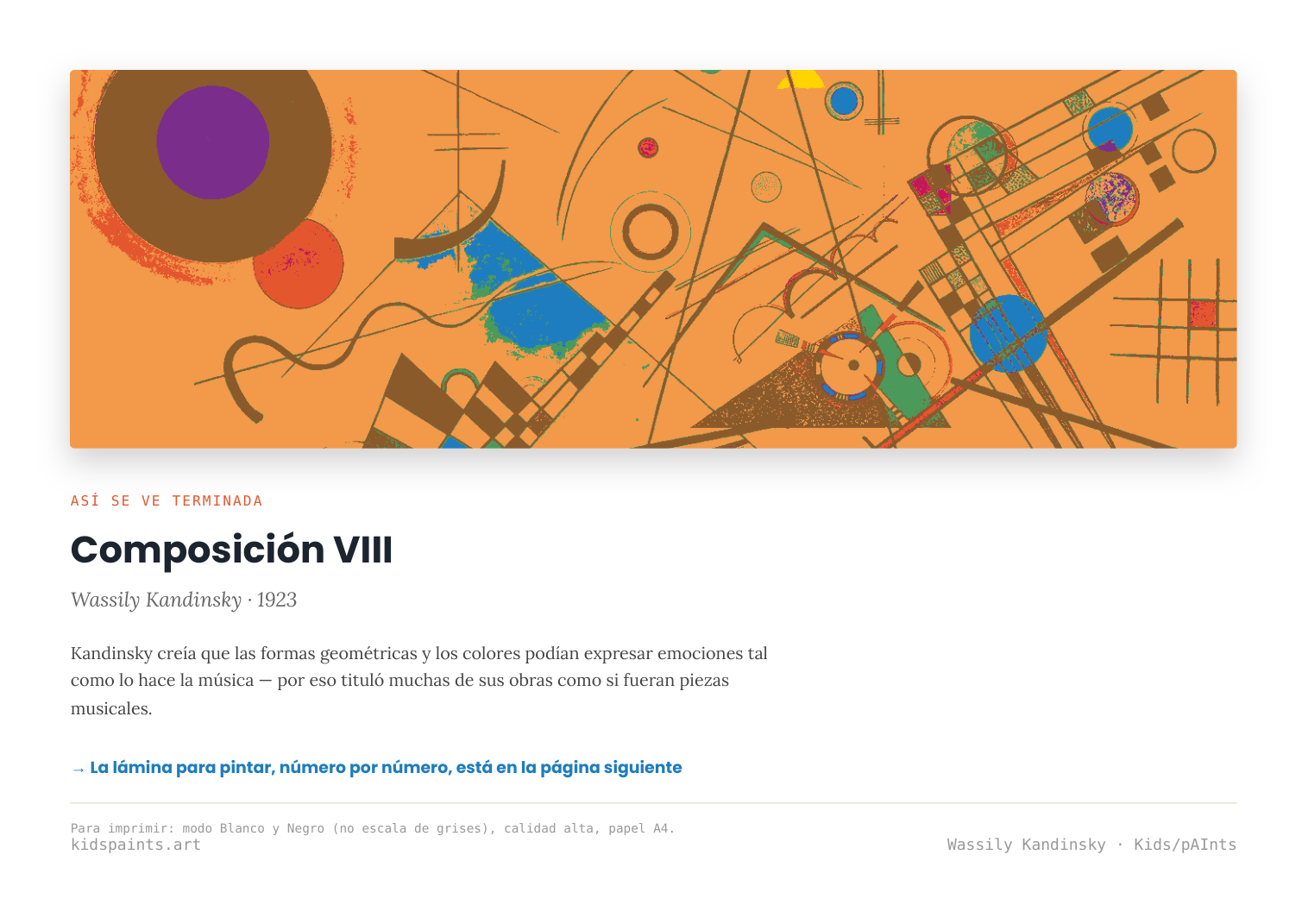 Lámina: Composicion Viii — Wassily Kandinsky (3-6 años)