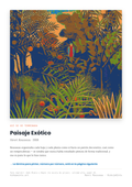 Lámina: Paisaje Exotico — Henri Rousseau (7-10 años)