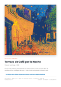 Lámina: Terraza de Cafe de Noche — Vincent van Gogh (7-10 años)