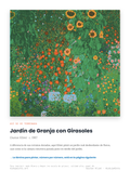 Lámina: Jardín de Granja con Girasoles — Gustav Klimt (11-14 años)