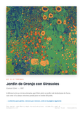Lámina: Jardín de Granja con Girasoles — Gustav Klimt (7-10 años)