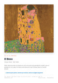 Lámina: El Beso — Gustav Klimt (11-14 años)
