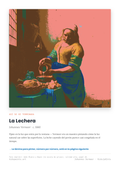 Lámina: La Lechera — Johannes Vermeer (11-14 años)