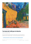 Lámina: Terraza de Cafe de Noche — Vincent van Gogh (11-14 años)