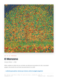 Lámina: El Manzano — Gustav Klimt (7-10 años)