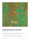 Lámina: Jardín de Granja con Girasoles — Gustav Klimt (3-6 años)
