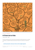 Lámina: El Arbol de la Vida — Gustav Klimt (3-6 años)
