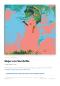 Lámina: Mujer con Sombrilla — Claude Monet (11-14 años)