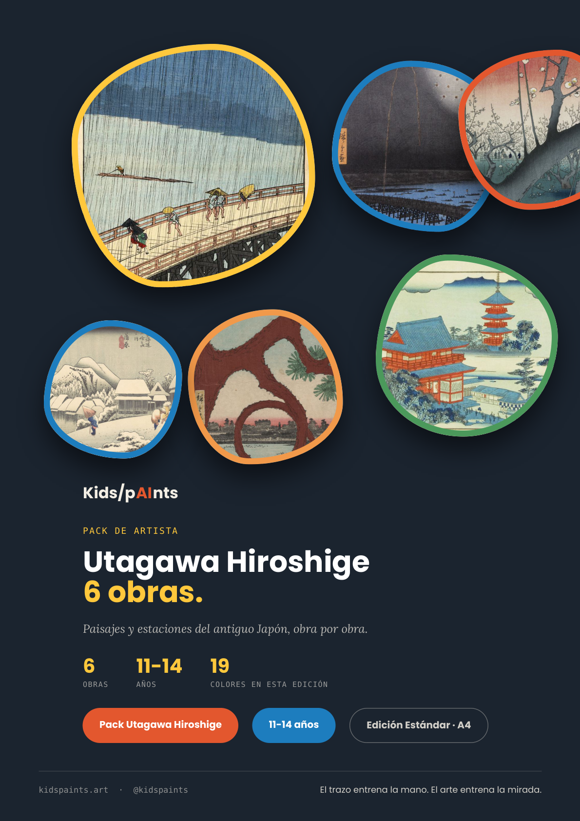Pack Utagawa Hiroshige — 6 obras (11-14 años)